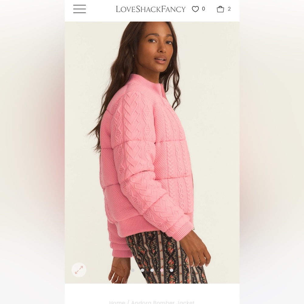 Loveshackfancy Andora Bomber Jacket